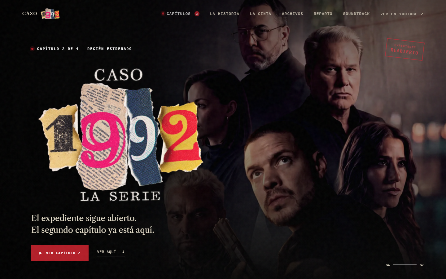 Portada de Caso 1992, la serie