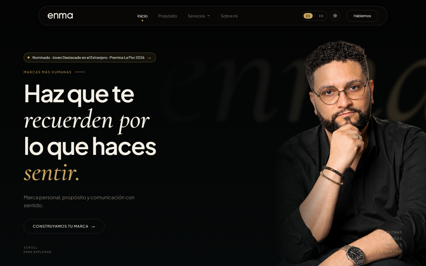 Portada de enma: Haz que te recuerden por lo que haces sentir